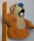 Vintage Aspen Marketing Finger Puppet Plush Orange Animal Mini Toy