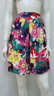 Vintage 80 s Sharon M Floral Rayon Pleated Shorts -  Size S - Euc