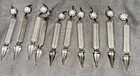 Lot Of 10 Vintage Victorian Cut Crystal 5    Triangle Prisms With Spear Points