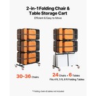 Uimoso Folding Table And Chair Rack Cart Dolly 400 Lbs Holds 24 Chairs  6 Tables