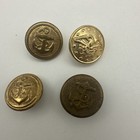 Lot Gold Tone Brass Buttons Naval Anchor Matching Coordinated Vintage 20 Pcs