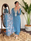Indian Pakistani Salwar Kameez Kurta Designer Bollywood Kurti Pant Dupatta Set