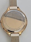 Michael Kors Mk2389 - Gold Tone Watch - White Leather Strap - Glitter Mk Dial