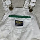 Htf Vintage 90s Oshkosh Bgosh White Color Block Overalls Shortalls Size 4 5t  J1