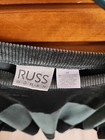 Russ Woman Green Velvet Sweatshirt Size Xl Fall Winter