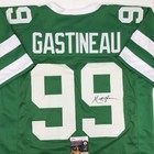 Autographed signed Mark Gastineau New York Green Football Jersey Jsa Coa