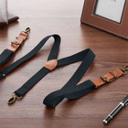 Men s Y Back Suspenders Adjustable Elastic Y-shaped Hooks Pants Brace Solid New
