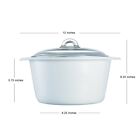 Luminarc Vitro Blooming White Ceramic Casserole Pot With Lid 5 Quart