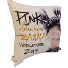 Pink Decorative Pillow Black Gold White Beautiful Trauma World Tour 2019 14 X 14
