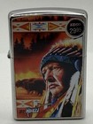 Vintage 2008 Mazzi Native American Chrome Zippo Lighter New B2