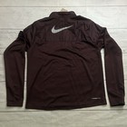 Nike Thermafit Sphere Element Running 1 2 Zip Jacket Burgundy Mens L Fz1115-652