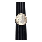 Vintage Roosevelt Dime Coin 925 Sterling Silver Ring Size 5