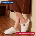 Evshine Women s Fuzzy Slip-on Slippers Comfy Lightweight Indoor House Scuff Slip