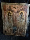 Antique 18-19th Century Russian Icon Holy Trinity Orthodox Church Altar 23   -17   