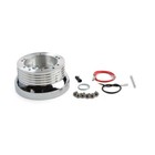 14  Billet Steering Wheel   Adapter For Chevy 69-94 - Leather Wrap   Chevy Horn