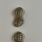 Vintage Rare Realistic Peanut Buttons Gold Color Metal Jhb 2 Cards