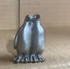 Vintage 1981 Hudson Pewter Noahs Ark Animals 1 25    Tall Pair Of Penguins