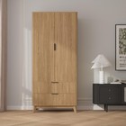 Clothing Storage Cabinet 71  Armoire Wardrobe Closet Wooden For Bedroom 2 Doors