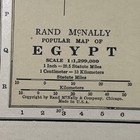 Antique 1929 Map Of Egypt 14   x11   