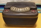 Vintage Brown Bakelite Philco Hippo Tube Radio Deco Model 46-420 Tested   Works