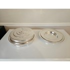Vintage Revell Ware Aluminum Church Communion Set With Glass Cups-offering Plate
