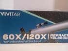 New Vivitar Tel-50600 Refractor Telescope 60x   120x With Tripod