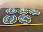 5 Vintage Native American Tee Pee Beaded Plaques Exc