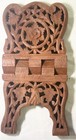 Carved Wood Foldable Book   Bible Stand Decorative Reading Holder Hands Free Exc