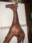 Giraffe Leather Hand Crafted 19    Tall Animal Statue