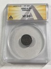 1890-h Canada 5 Cents Small Silver Coin Graded Vf 20 By Anacs