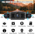 4 Channel Car Dash Cam Hd 1080p Wifi Dvr Video Driving Recorder Night Vision New