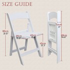 8pack Foldable Dining Chair  Folding Event Wedding Chairs With Padded Seat White