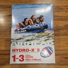   Airhead Hydro-x 3 Inflatable 1-3 Rider Boat Towable Water Tube     