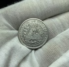 1887-h Nicaragua 20 Centavos silver F M320