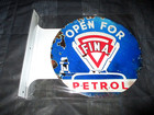 Fina Gasoline Double-sided Metal Flange Sign