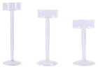3 Pc Glass Tea Light Candle Holders Clear Wedding Decorations Household Decor
