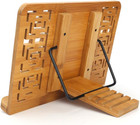 Bamboo Book Stand Reading Rest Holder Cookbook Cook Stand foldable Tablet Pc Tex