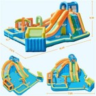 11-in-1 Giant Inflatable Water Slide Combo W  11 Games  storage Bag  Used
