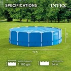 Intex Metal Frame 10  X 30  Outdoor Swimming Pool With Filter Pump And Cover