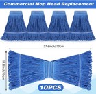 10 Pcs Commercial Mop Head Replacement Floor Cleaning Wet Heavy Duty