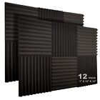 12pcs Acoustic Foam Panels  1  X 12  X 12  Studio Soundproofing Wedges Fire Resi