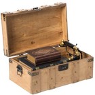 Storage Trunk Chest Natural Wooden Handles Metal Latch 18    15 75  Set Of 2