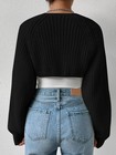 Women s Y2k Cropped Cardigan Sweater Knit Open Front Bolero Shrug Lightweight