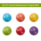 3in Croquet Ball Replacement  Set Of 6 Colored Replacement Balls For Lawn Bac   