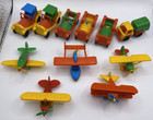 Vintage Plastic Car Truck Plane Vehicle Toy Lot 11 W Germany Klemm Piper Fokker
