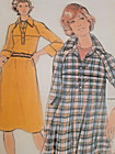 Butterick 4607 Pullover Shirt Dress 1 4 Button Sewing Pattern Ladies 12 Vtg Uc