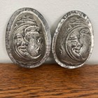 Antique Eppelsheimer Ny Crescent Moon Easter Egg Chocolate Mold Set Of 2