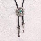 Native American Bolo Tie Rodeo Cowboy Leather Necktie Western Bolo Ties Blue