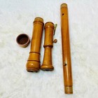 Zen-on 5500b Wooden Bass Recorder W case Vintage