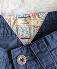 Levi s Women s Blue 100  Cotton Cargo Shorts Size 4  Pockets  Cuffed  90s